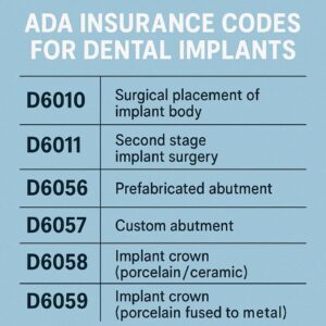 ADA Insurance Codes for Dental Implants