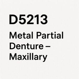Dental Code for Metal Partial Dentures