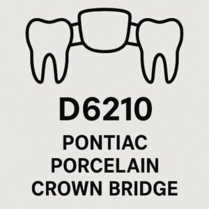ada code for pontic porcelain crown bridge