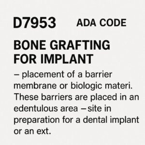 ADA Code for Bone Grafting for Implant