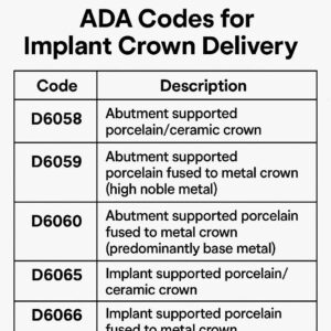 ADA Codes for Implant Crown Delivery