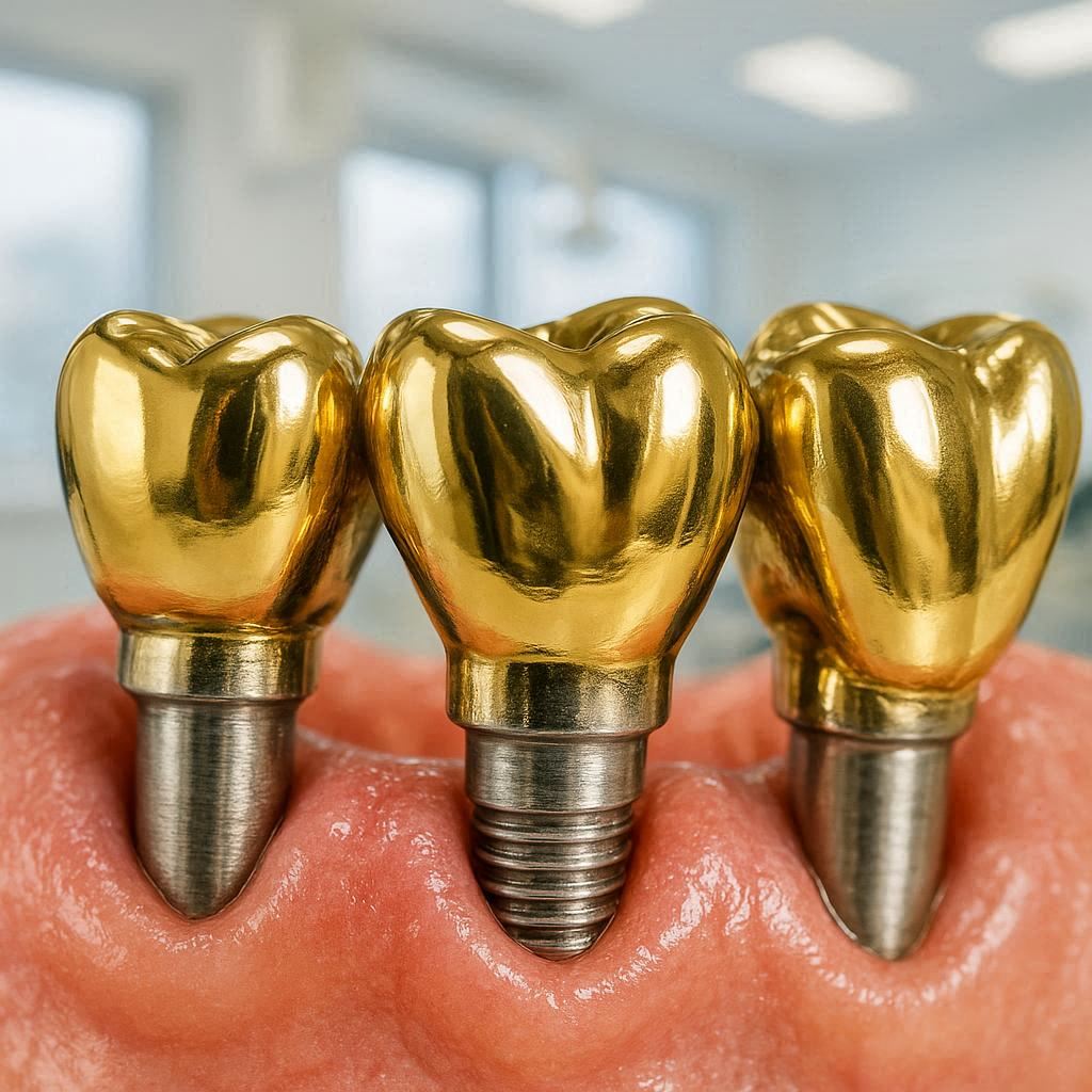 Dental Implants Gold Teeth