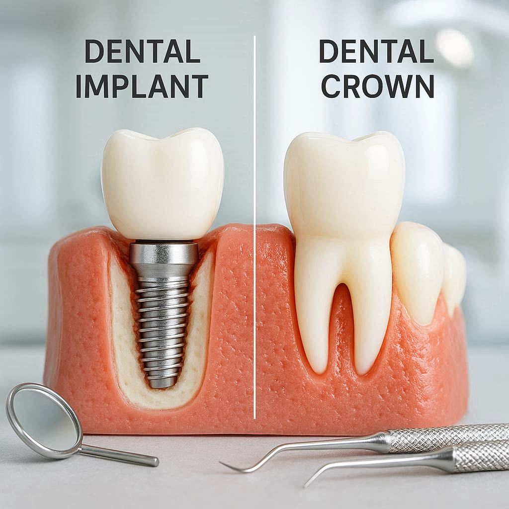Dental Implants vs Crowns