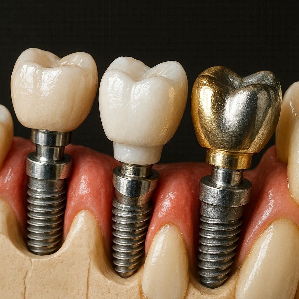 What Are Dental Implant Crowns Made Of