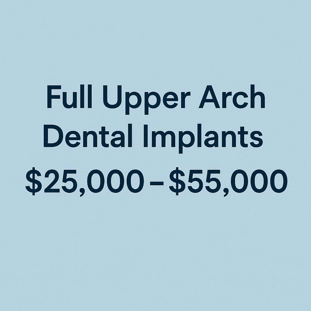 full upper arch dental implants cost