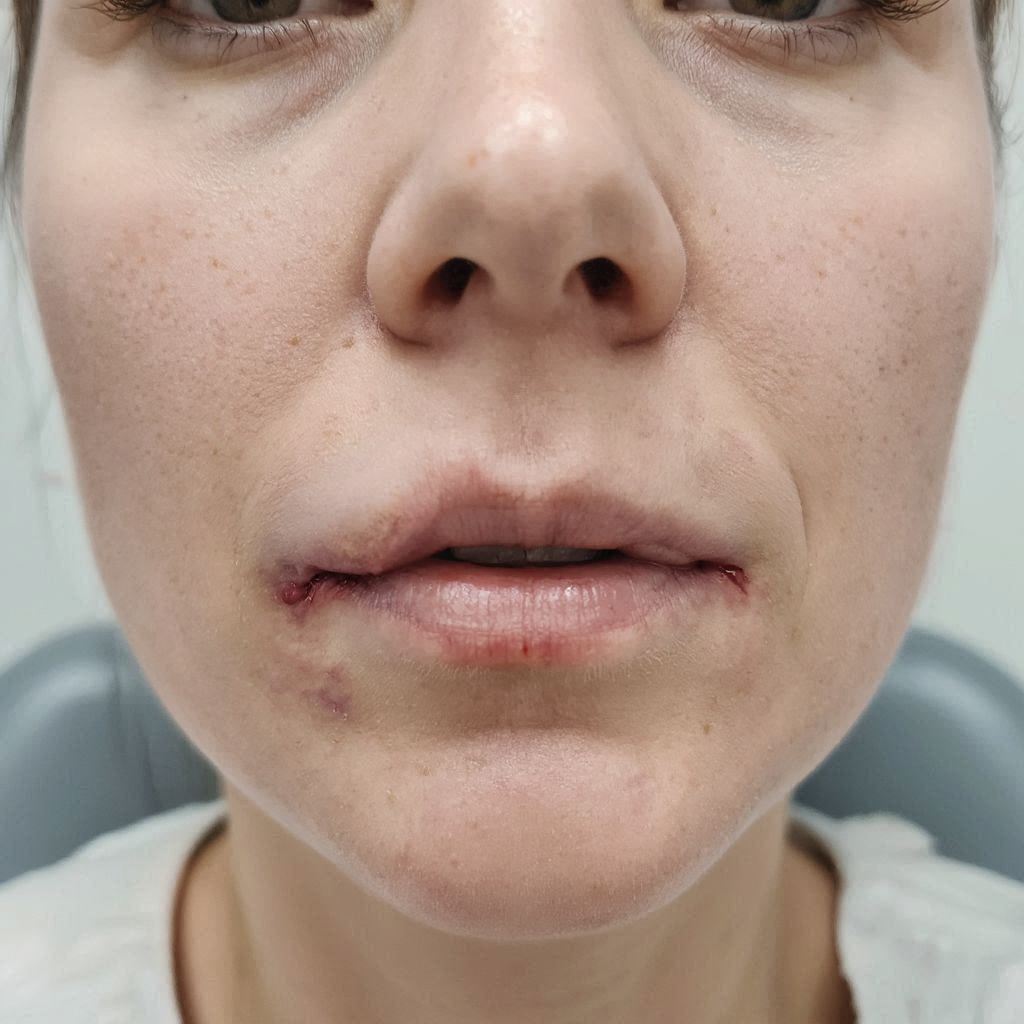 swollen lip after dental implant surgery