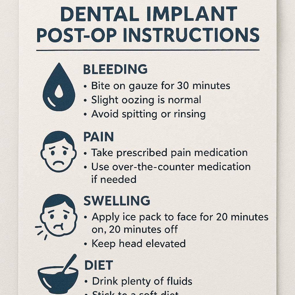 Dental Implant Post Op Instructions