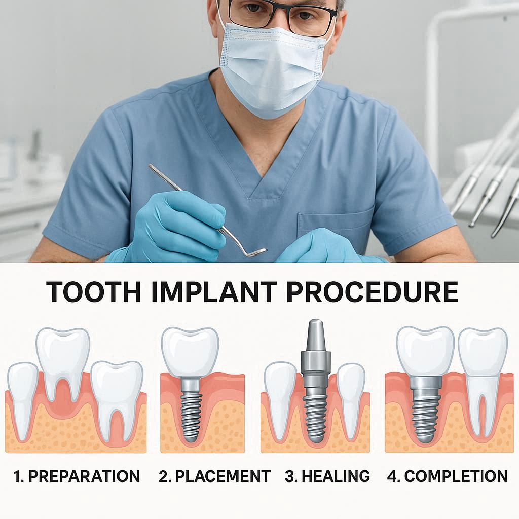 Steps for Tooth Implant