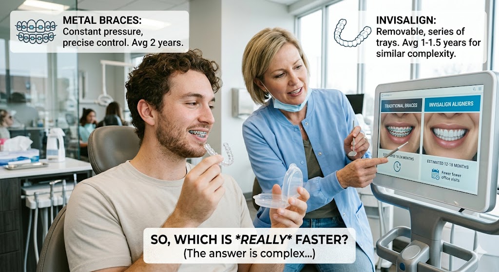 Are Braces or Invisalign Faster?