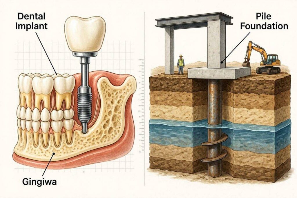 Dental Implants VS Pile Foundations: What Is the Difference