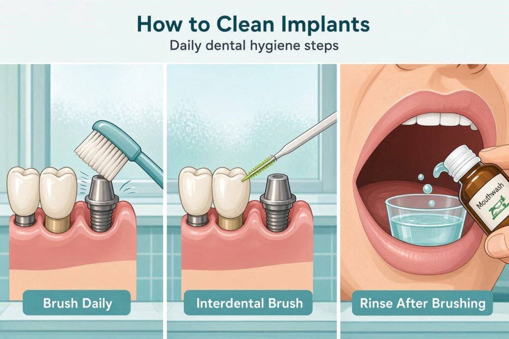 How To Clean Implants Dental Hygiene