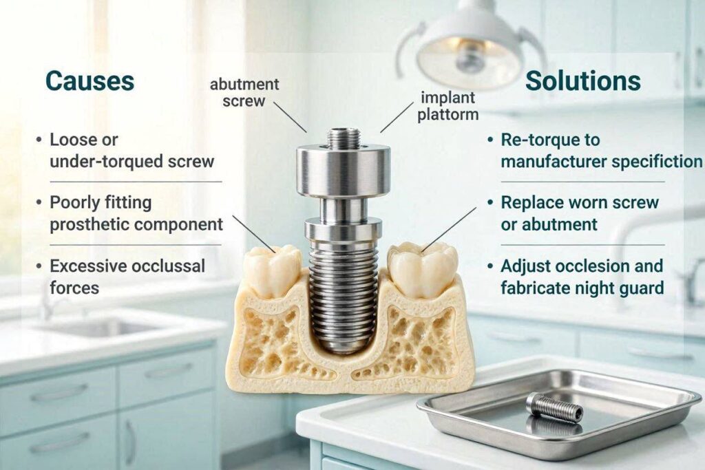 Implant Screw Fell Off: Causes & Solutions