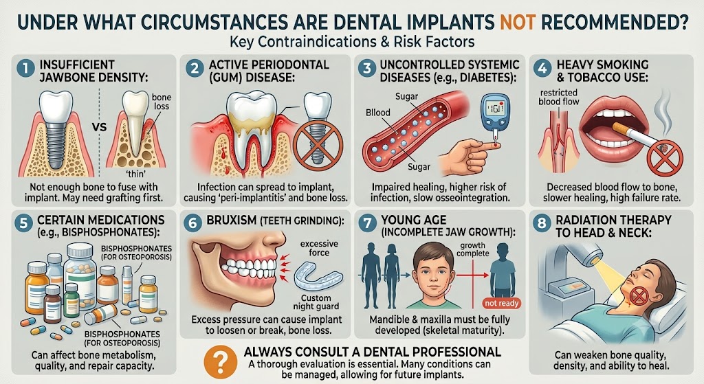 Under What Circumstances Are Dental Implants Not Recommended?