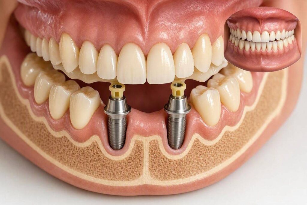 Can You Secure Dentures With Two Implants?
