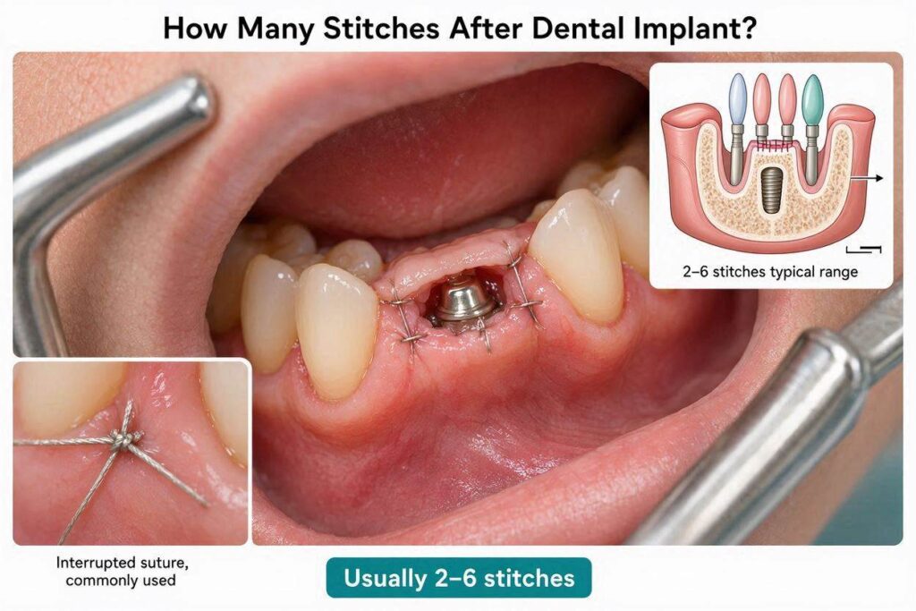 How Many Stitches After Dental Implant?