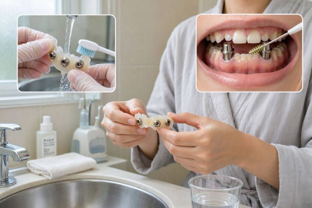 How To Clean Snap In Dental Implants?