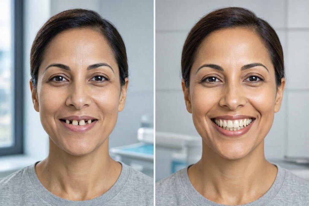 Me Before And After My Dental Implants?