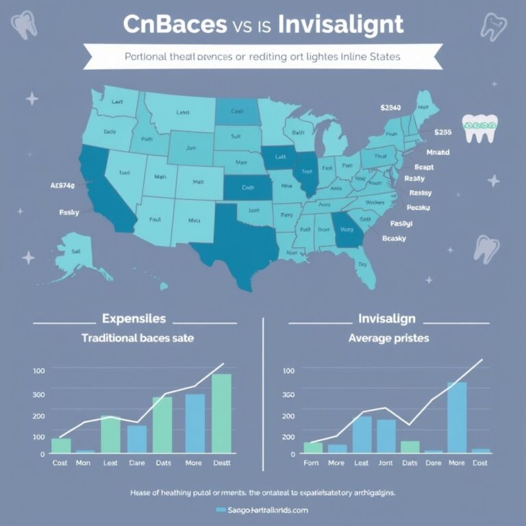 cost of braces vs invisalign by state