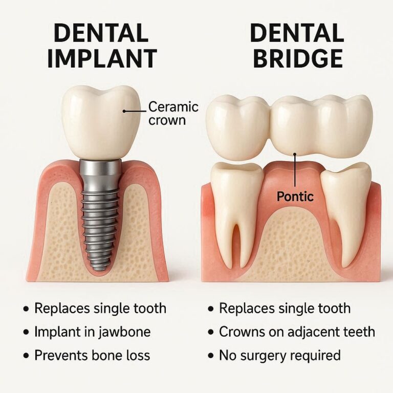 Dental Implants vs Bridge
