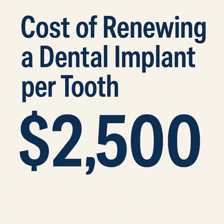 Cost of Renewing a Dental Implant Per Tooth