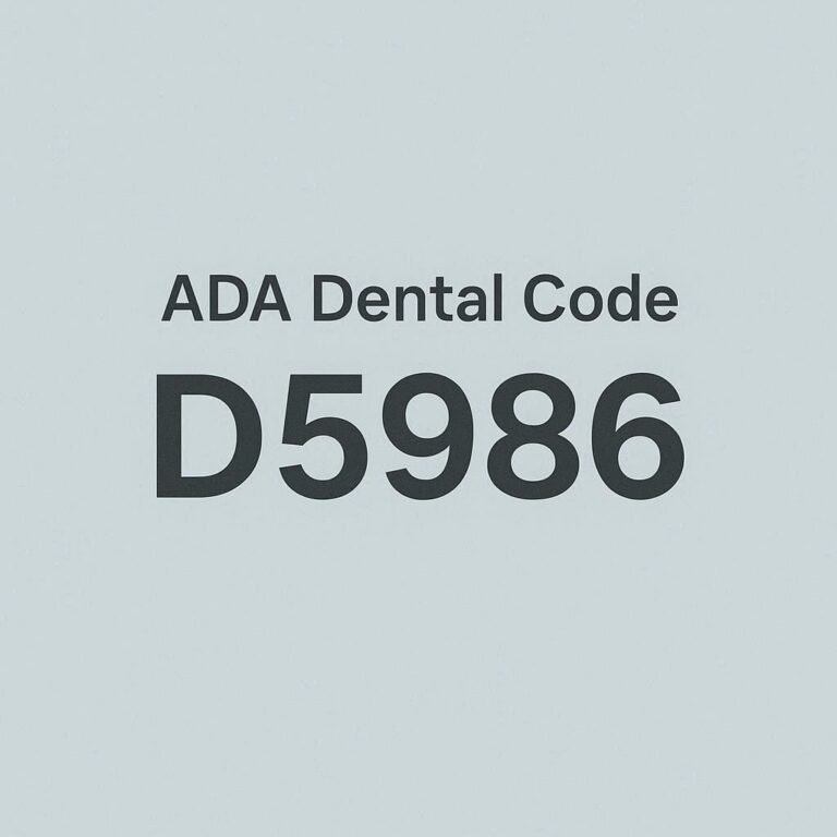 ADA Code for Custom Fluoride Trays