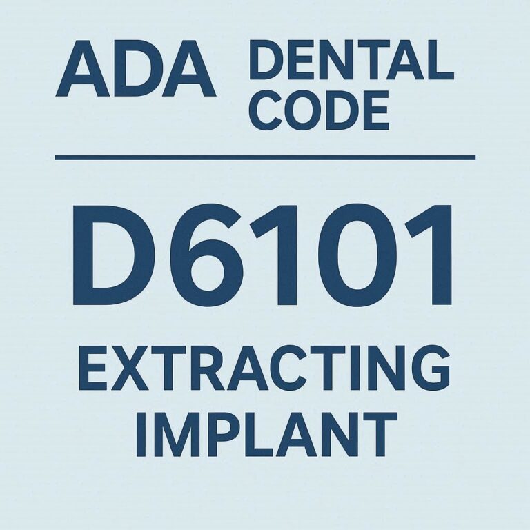 ADA Code for Extracting an Implant