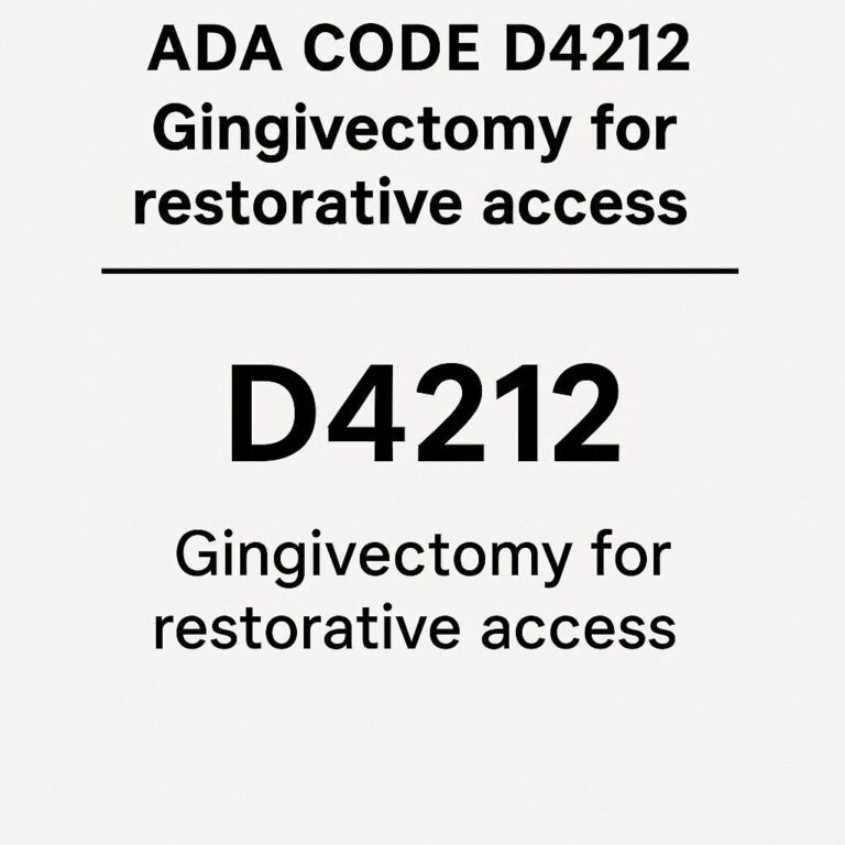 ADA Code for Gingivectomy for Restorative Access