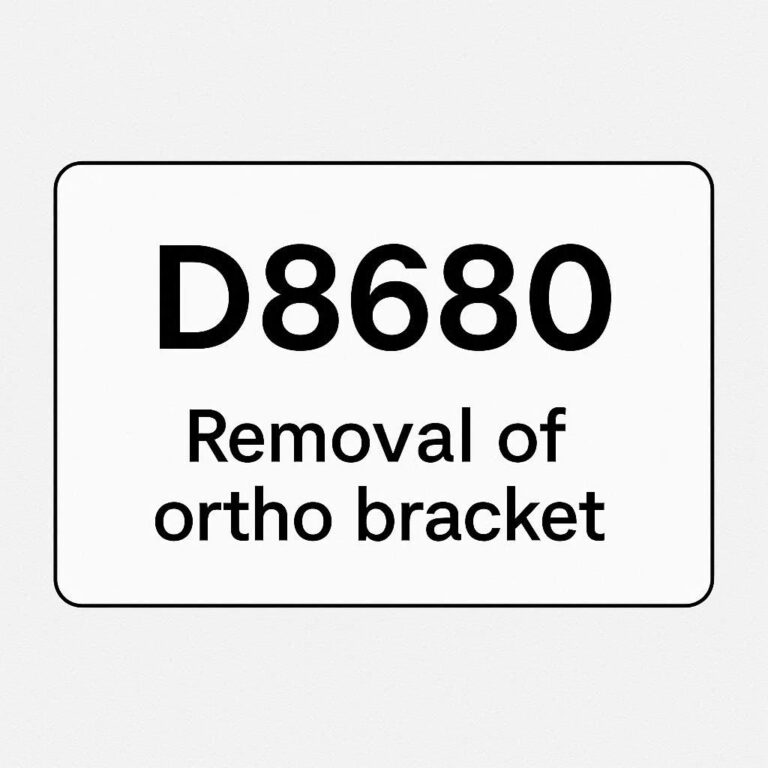 ADA Code for Removal of Ortho Bracket