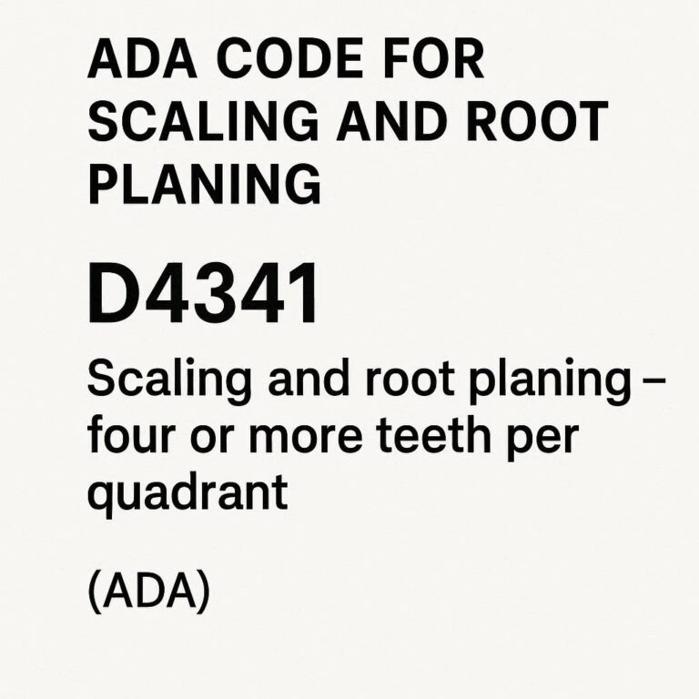 ADA Code for Scaling and Root Planing
