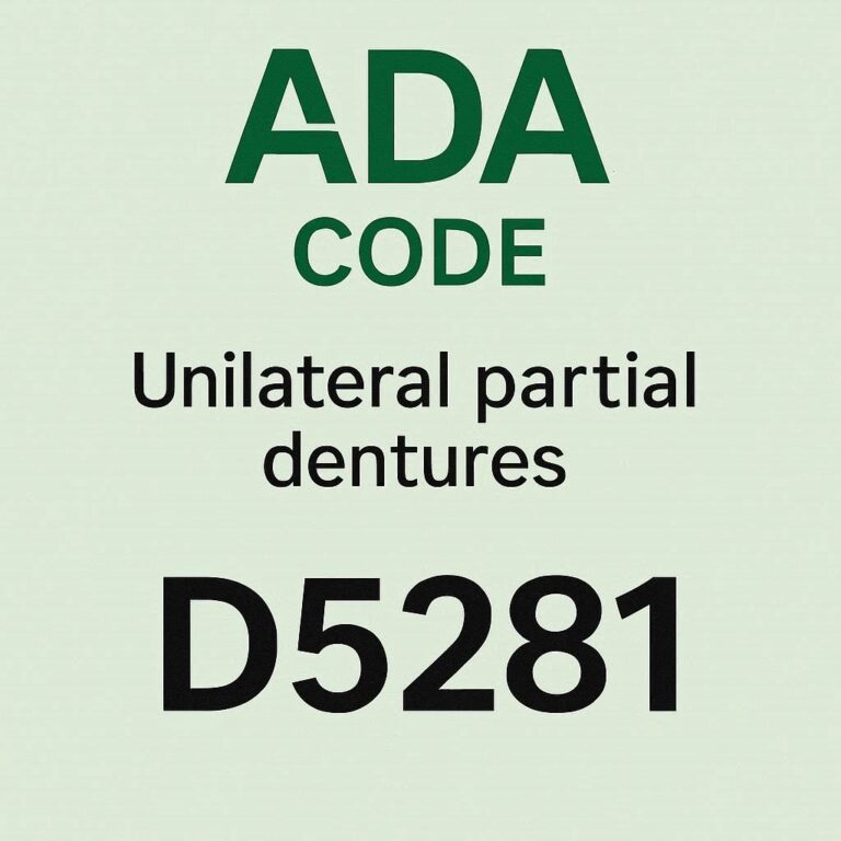 ADA Code for Unilateral Partial Dentures