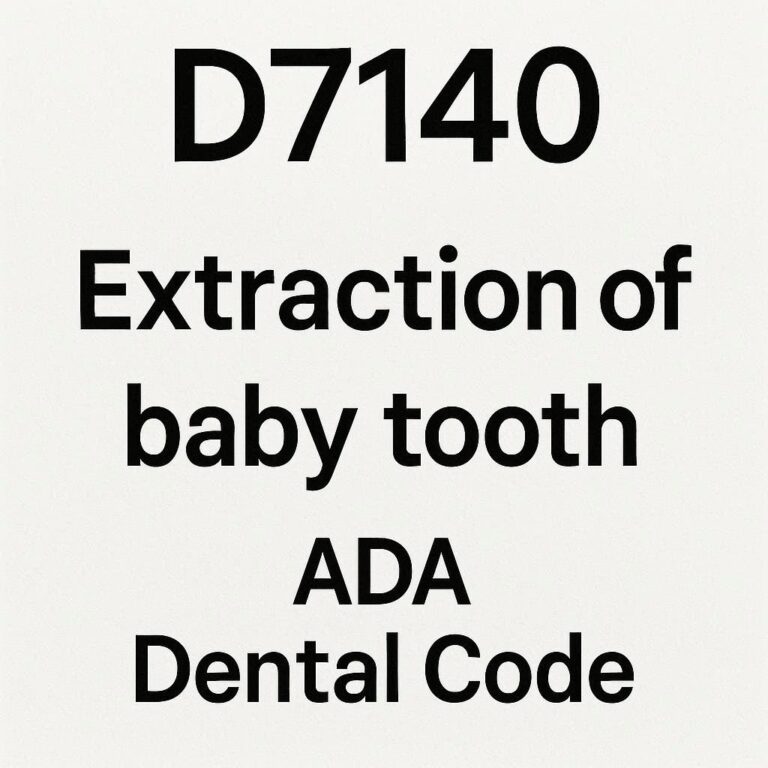 ADA Dental Code for Baby Tooth Extraction
