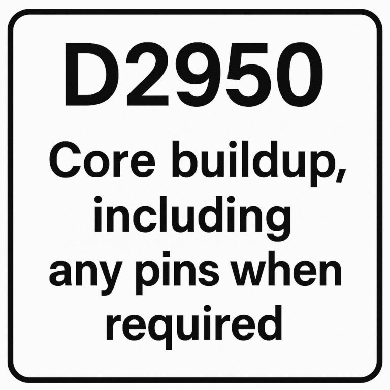 ADA Dental Code for Core Build Up