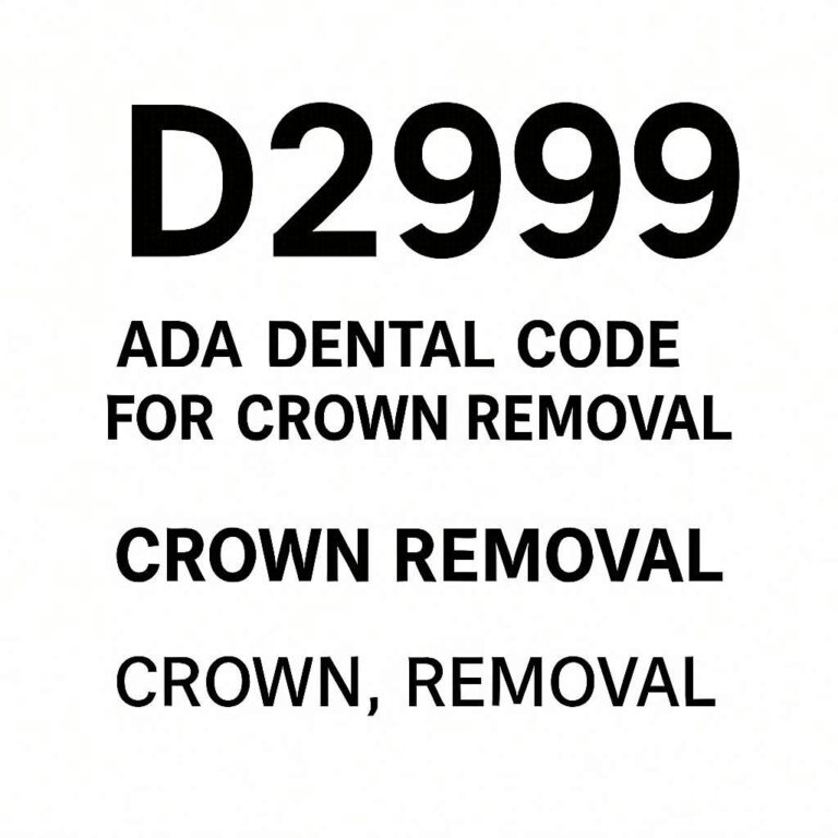 ADA Dental Code for Crown Removal