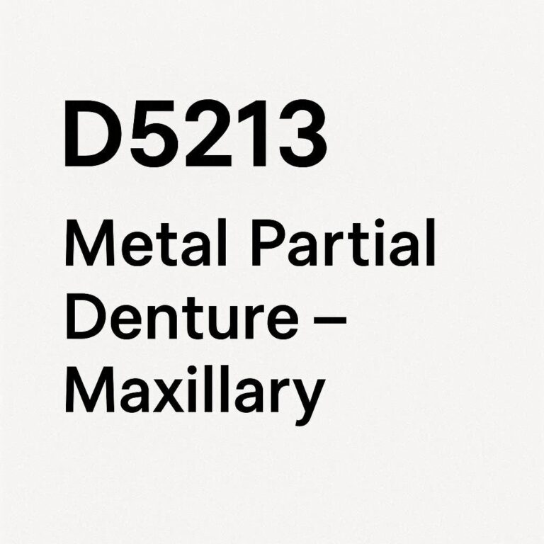 Dental Code for Metal Partial Dentures