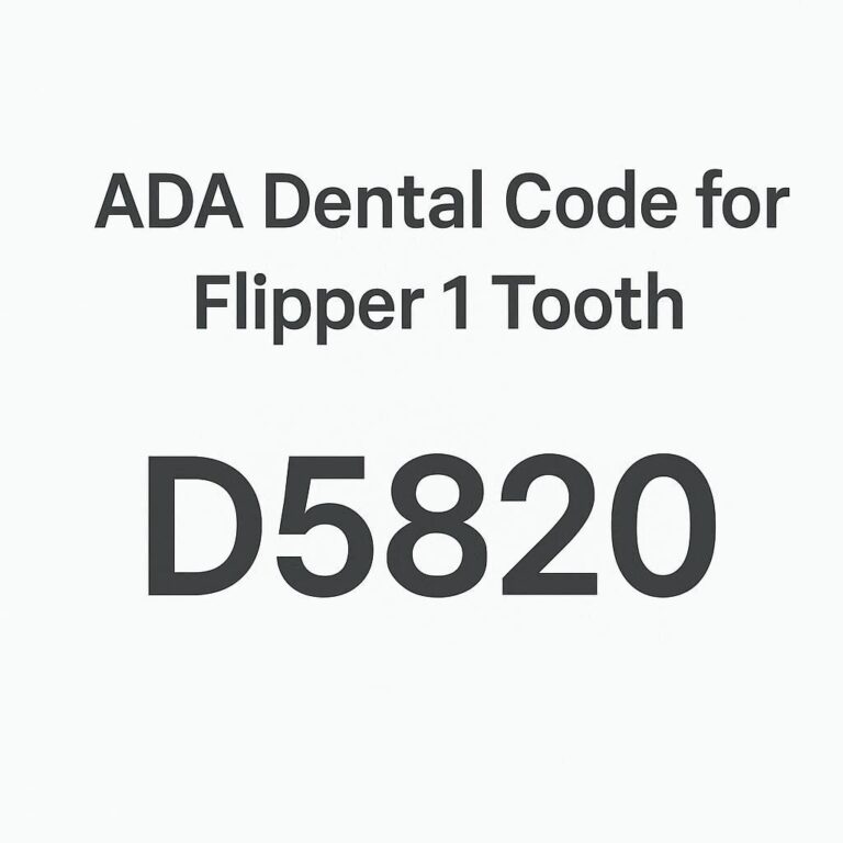ADA Dental Code for Flipper 1 Tooth