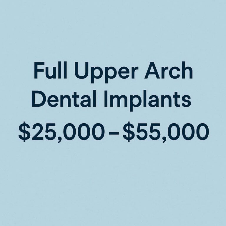 full upper arch dental implants cost