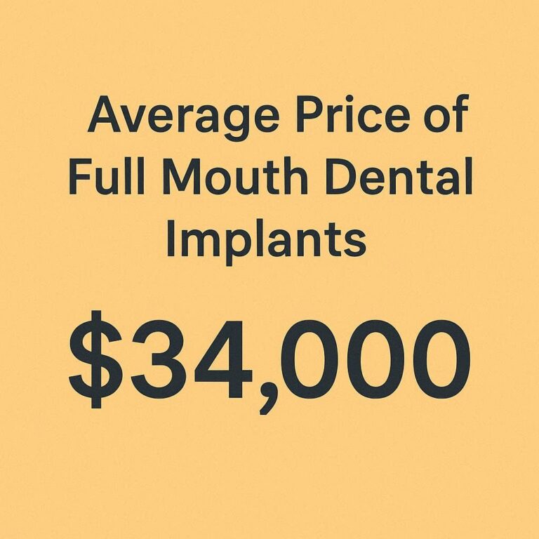 what is the average price of full mouth dental implants