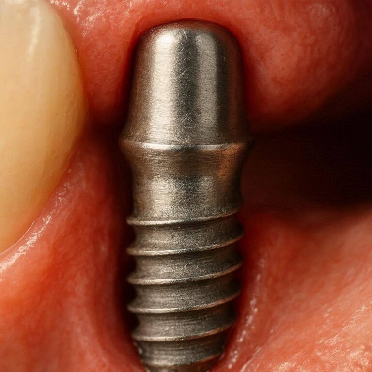 Dental Implant Metal Exposed