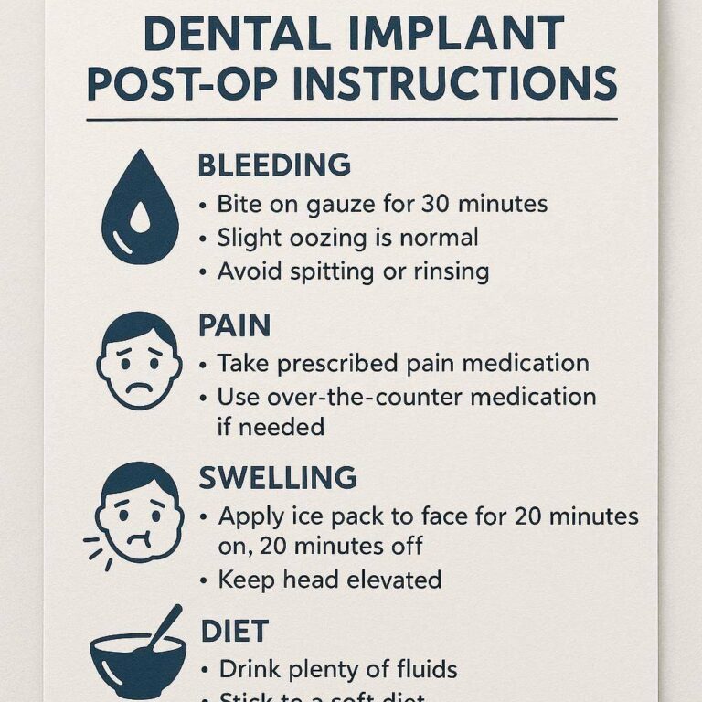 Dental Implant Post Op Instructions