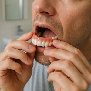False Teeth How to Put Them In