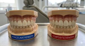 porcelain veneers vs. composite veneers