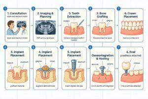 What Are the Steps Required for Dental Implantation