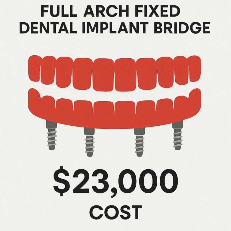 full arch fixed dental implant bridge cost