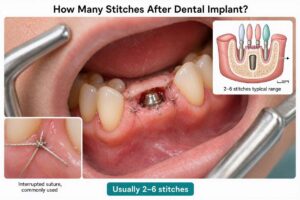 How Many Stitches After Dental Implant?