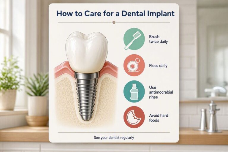 How To Care A Dental Implant At Home?