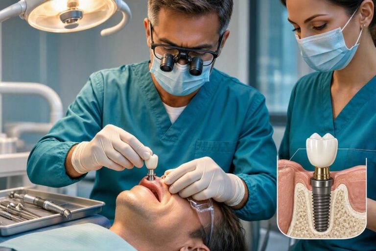 The Process Of Placing Dental Implants On Top?