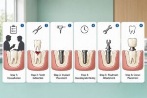 What Is The Number Of Steps In A Dental Implant?